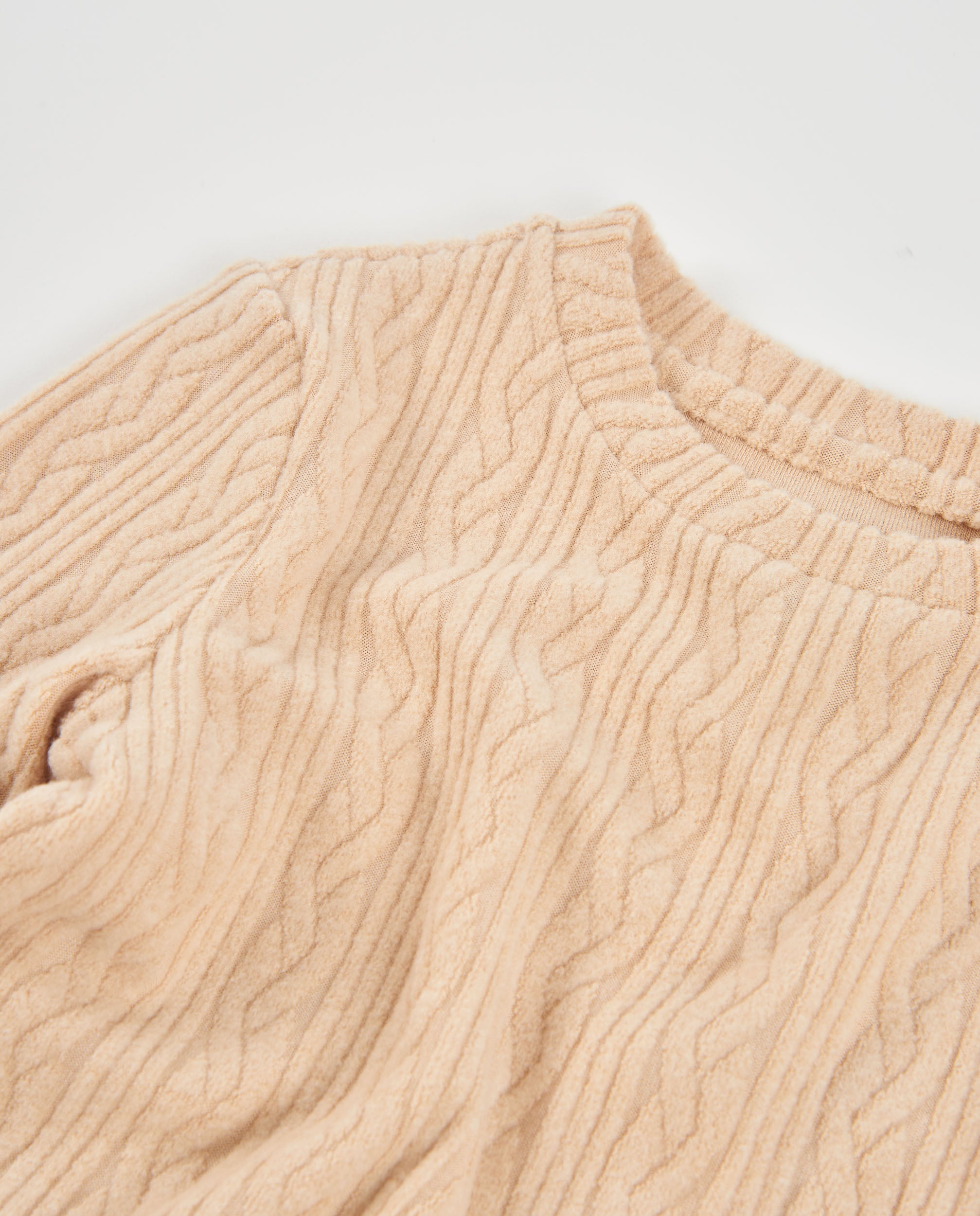 Tuc tuc Lake House vestito bambina maglina beige manica lunga