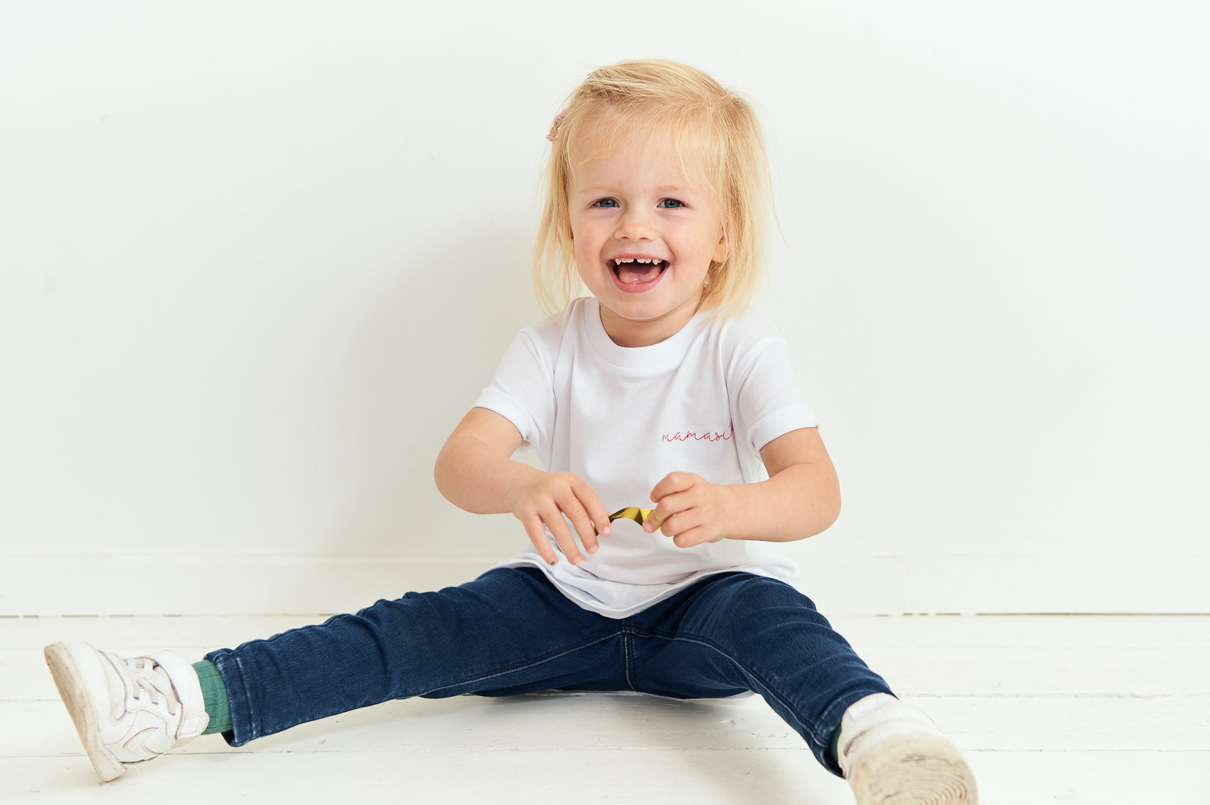 Ella and Rapha Mamasita t-shirt bianca cotone 3-14 anni