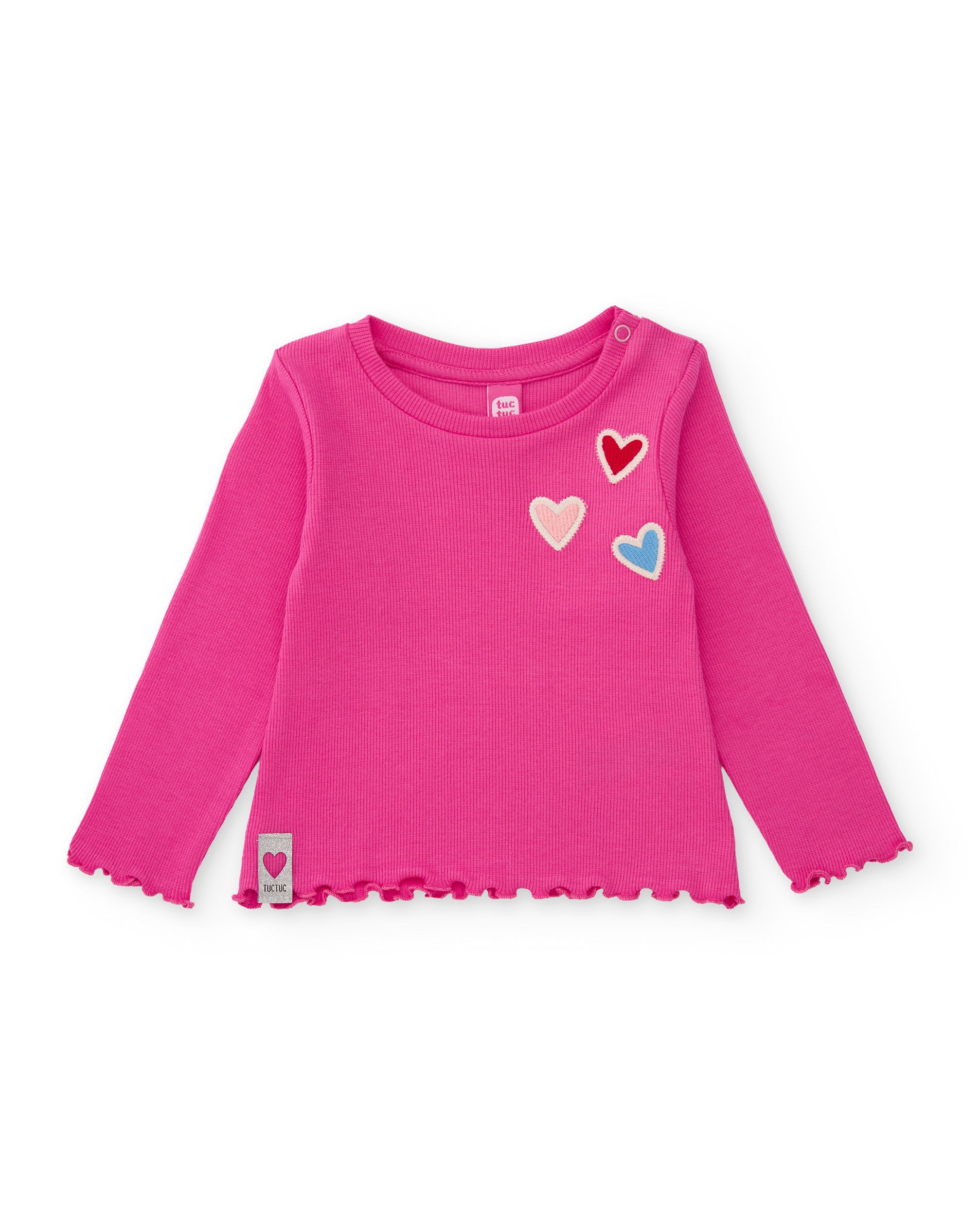 Tuc Tuc maglia bambina rosa maniche lunghe cuori