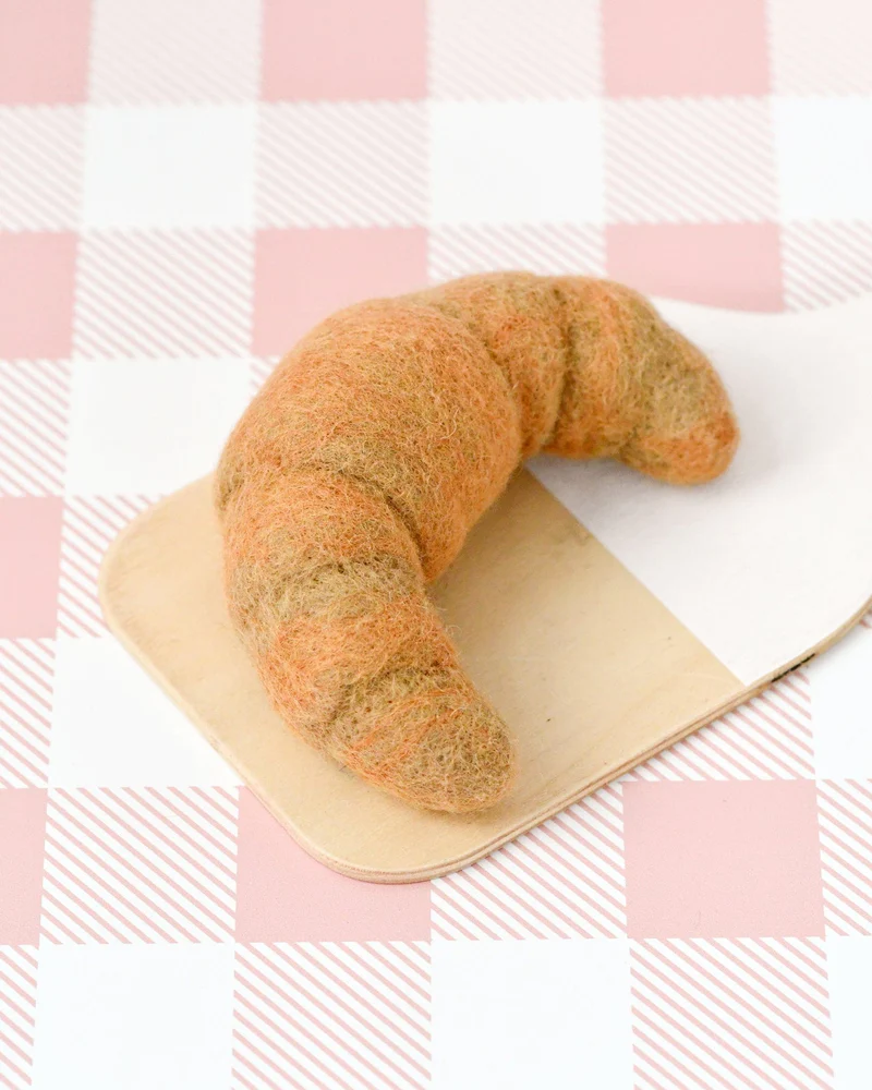 Tara Treasures croissant feltro lana gioco cucina 11,5 cm