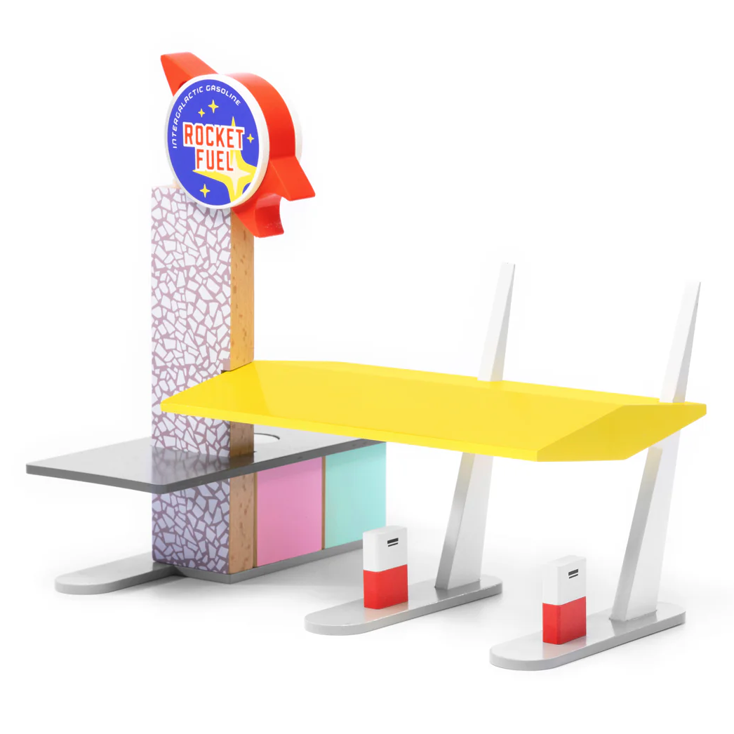 Candylab Rocket Fuel Station stazione servizio legno 27 cm