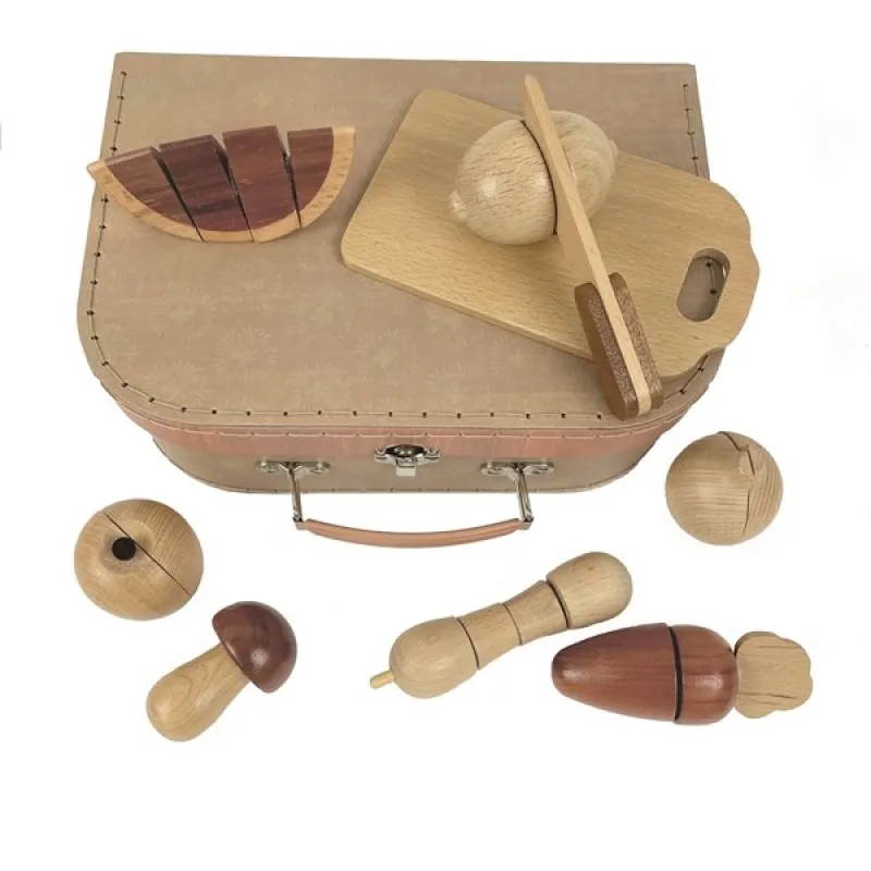 Egmont Toys Set Verdure da Tagliare Legno con Valigetta