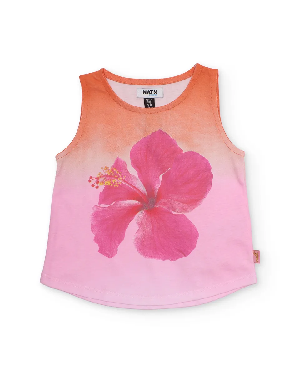 Tuc Tuc canotta bambina ibisco cotone rosa