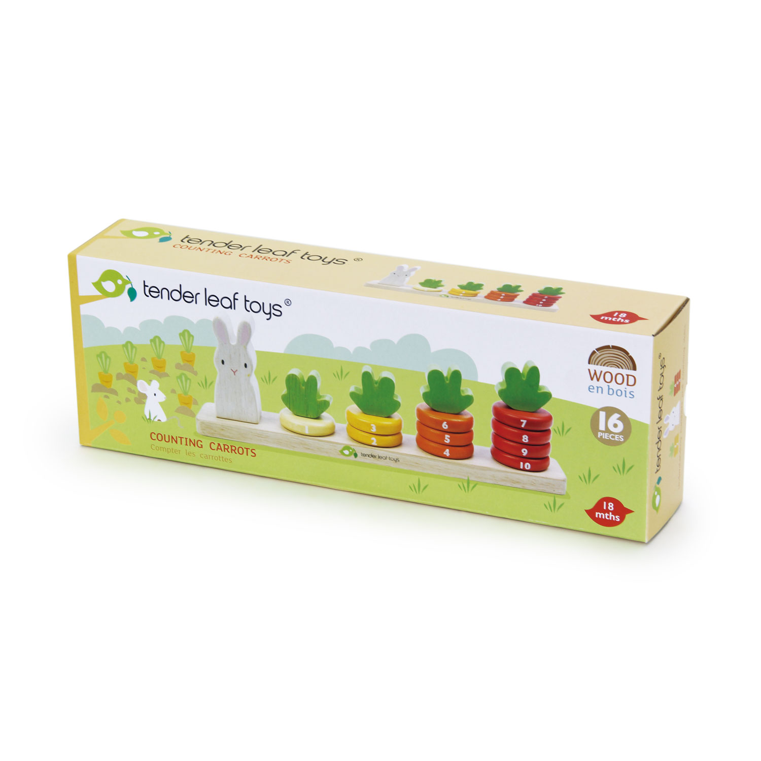 Tender Leaf Counting Carrots impilabile legno numeri