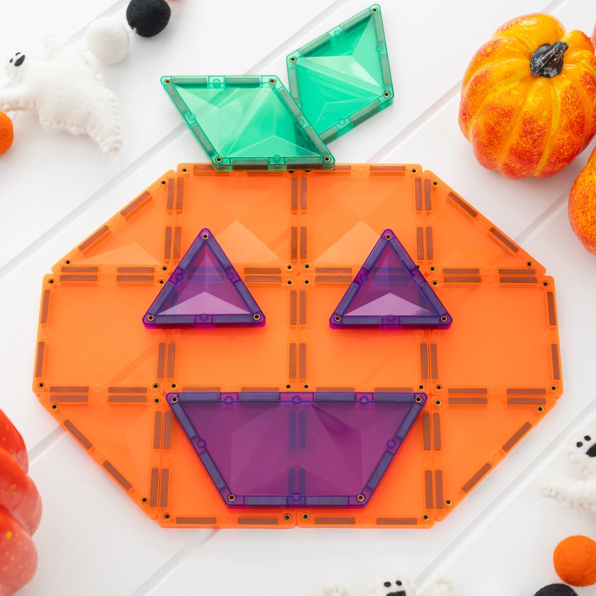 Connetix Halloween Pumpkin Pack costruzioni magnetiche 17 pezzi STEAM