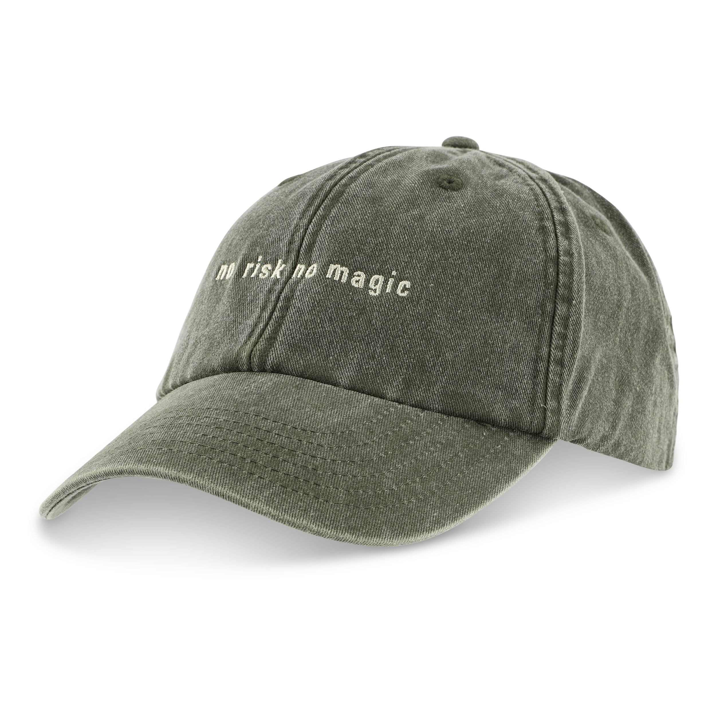Ella and Rapha No Risk No Magic cappellino olive regolabile