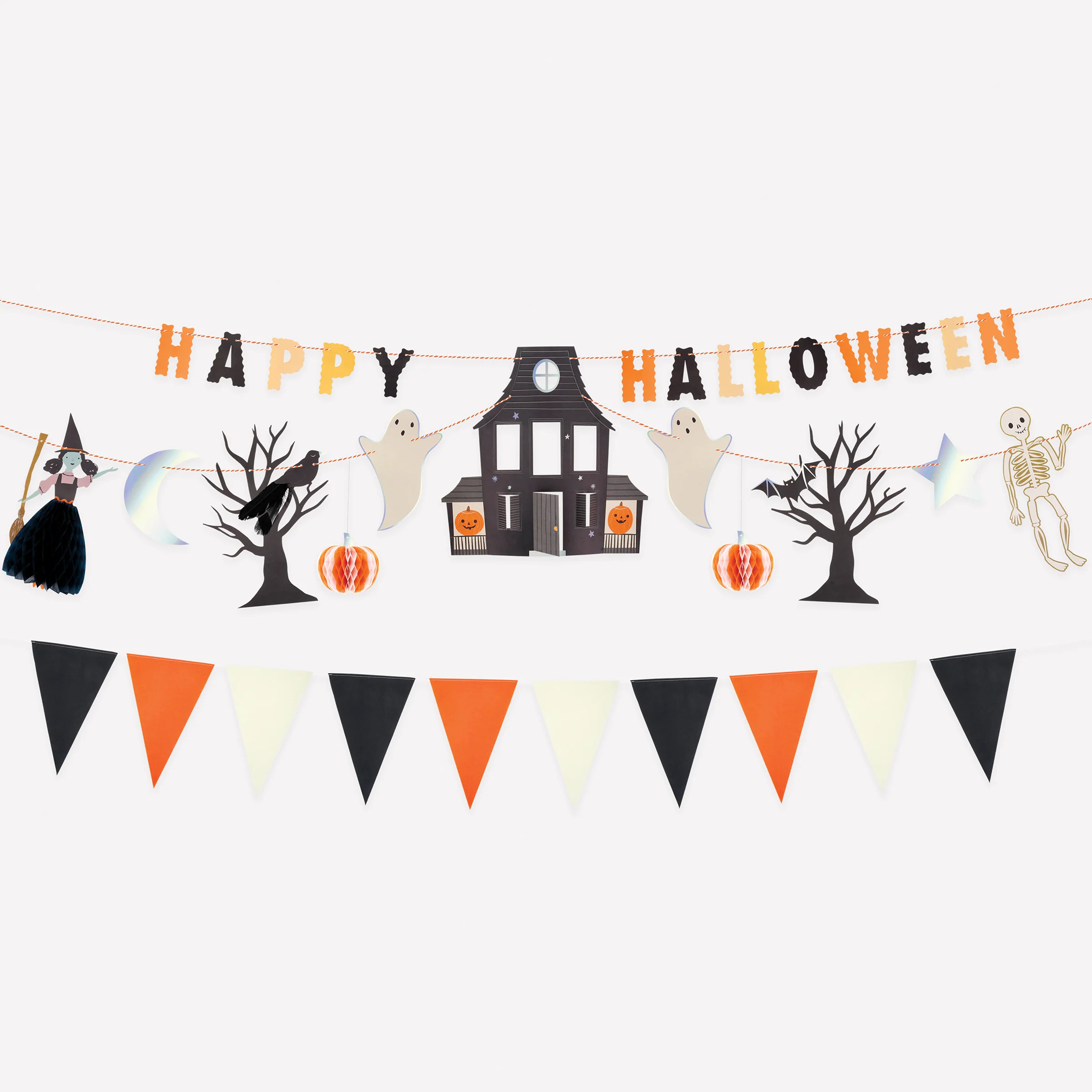Meri Meri Halloween ghirlanda carta casa stregata