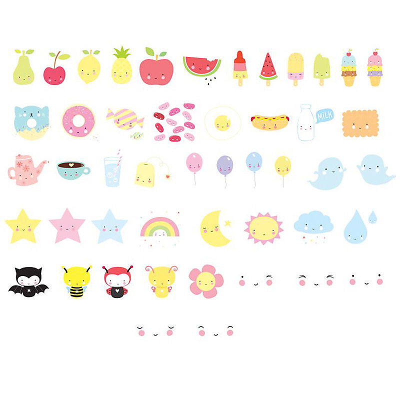 Little Lovely Company lightbox figure kawaii pastello 48 pz