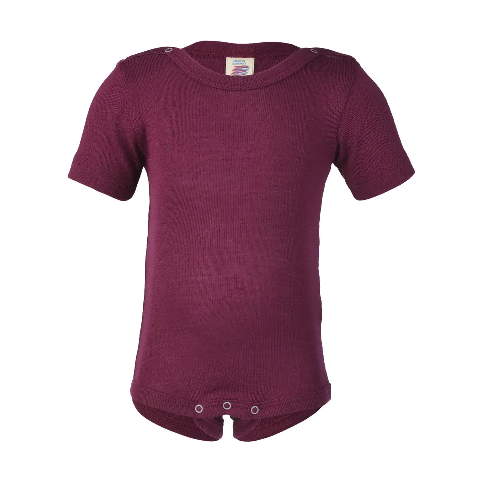 Engel Nature body maniche corte lana seta orchidea