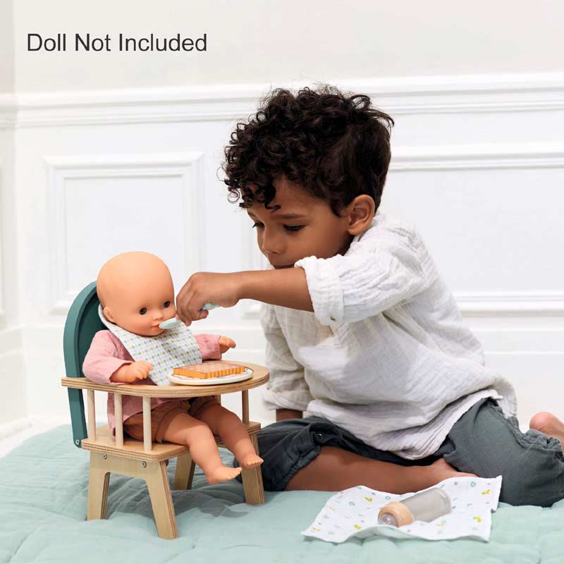 Djeco Pomea Seggiolone per bambole in legno 30-36 cm