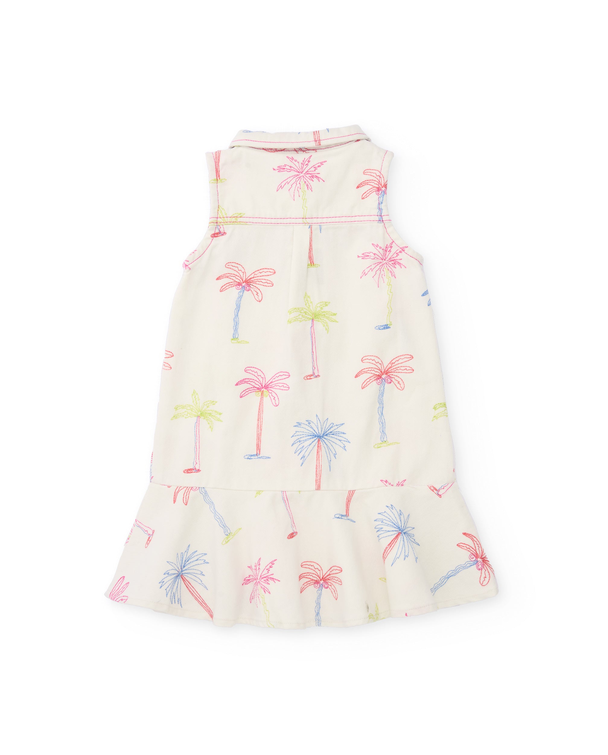 Tuc Tuc vestito palme bianco 4 anni in tessuto leggero