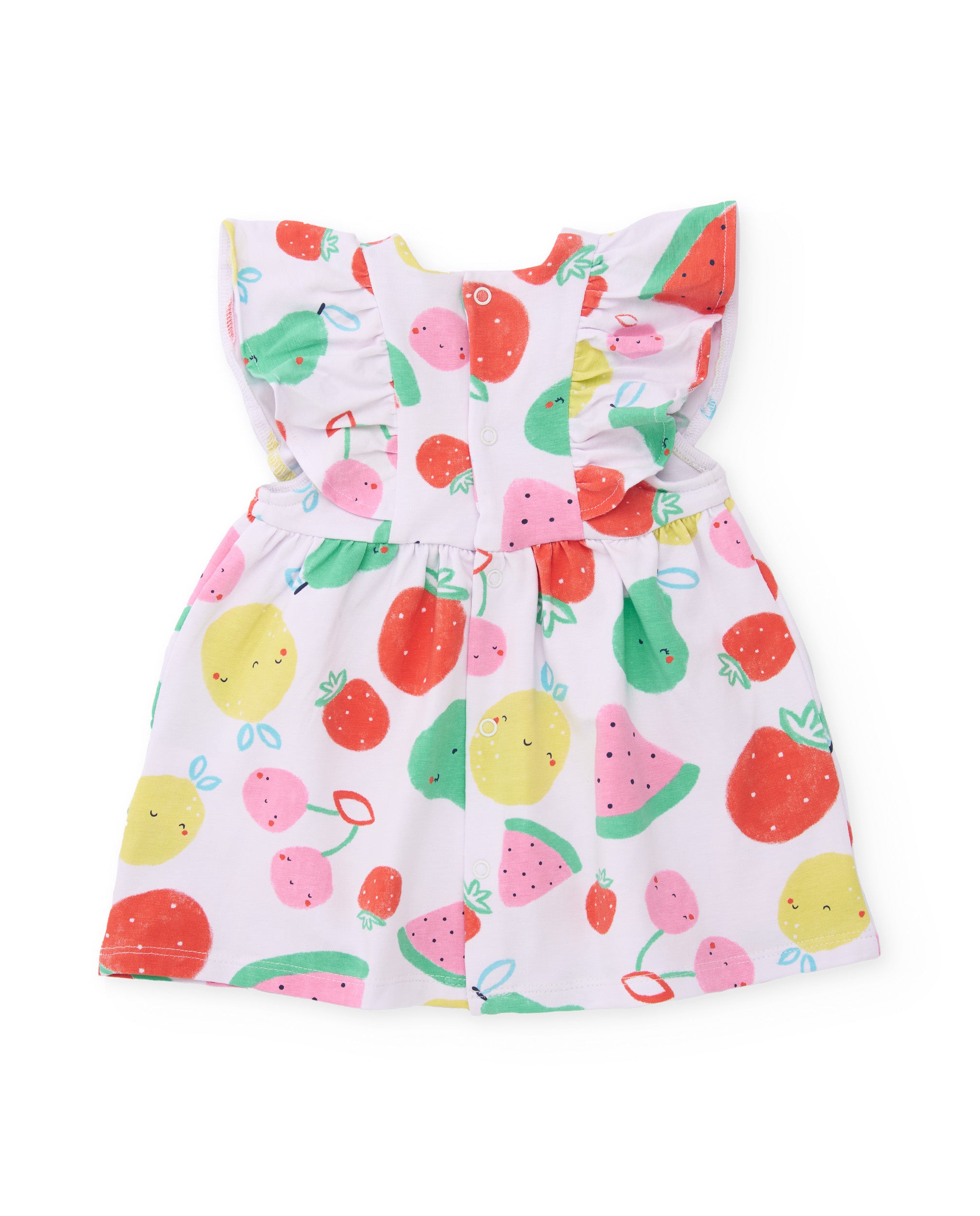 Tuc Tuc vestito neonata frutta bianco con culottina