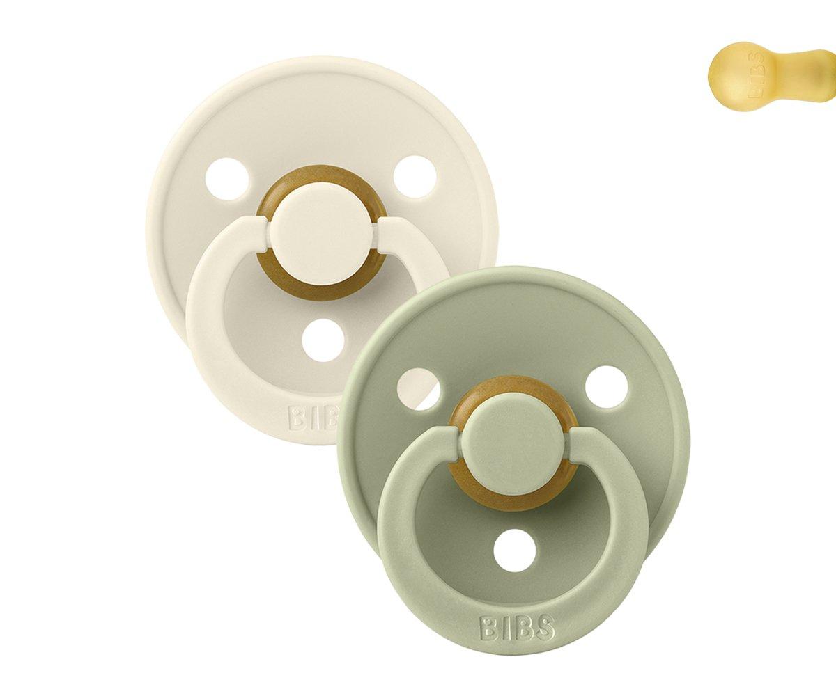 BIBS Round Avorio Salvia Ciucci Caucciù 2 Pezzi