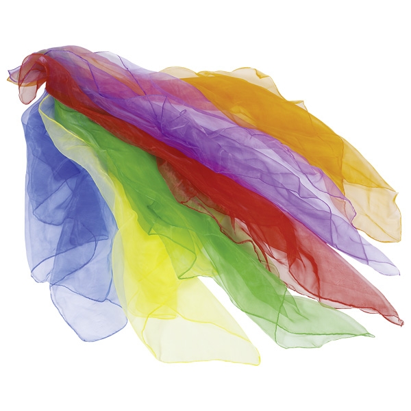 Goki Set 6 teli gioco 68x68 cm in nylon leggero