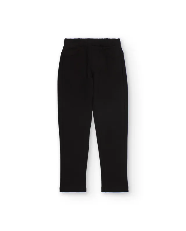 Tuc tuc Basic's leggings bambina neri felpati elastico