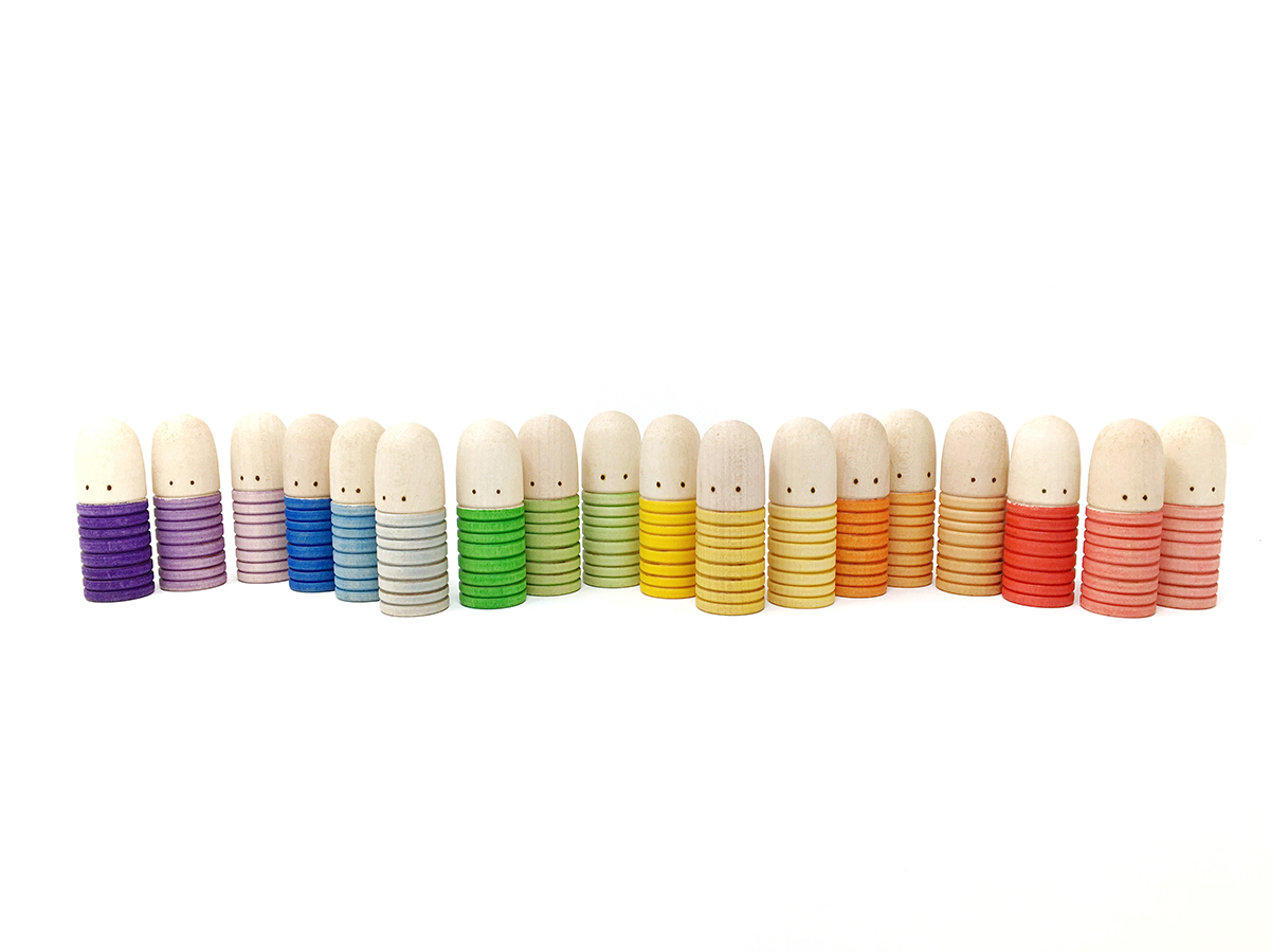 Grapat Brots arcobaleno bastoncini legno set 18 pz 7 cm