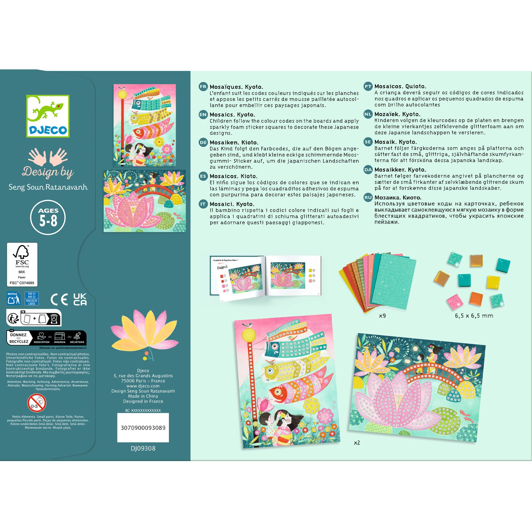 Djeco Kyoto mosaico collage glitter dai 6 anni