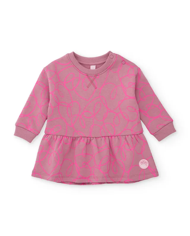 Tuc Tuc More Love vestito felpa rosa fantasia