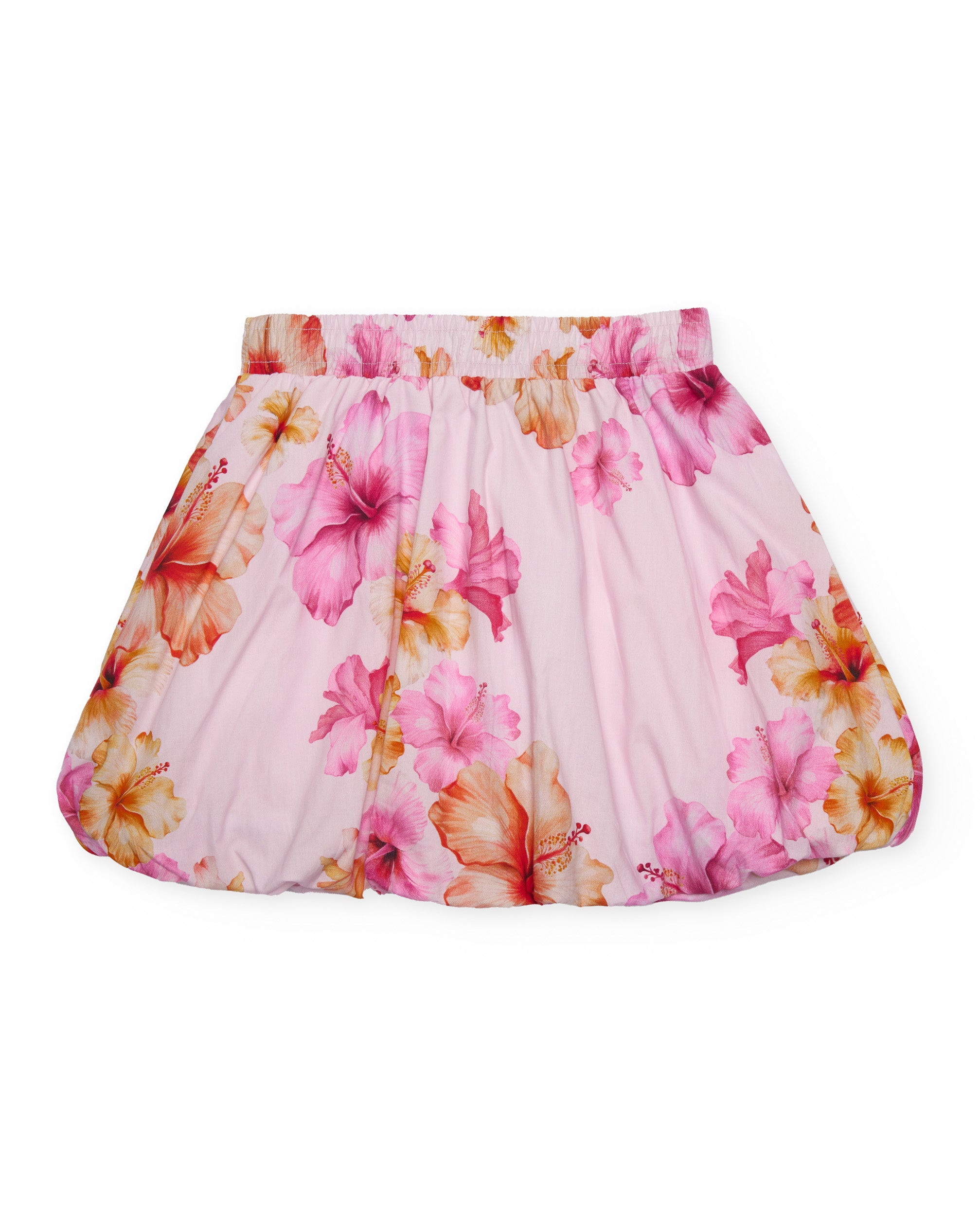 Tuc Tuc gonna bambina rosa effetto palloncino stampa ibisco