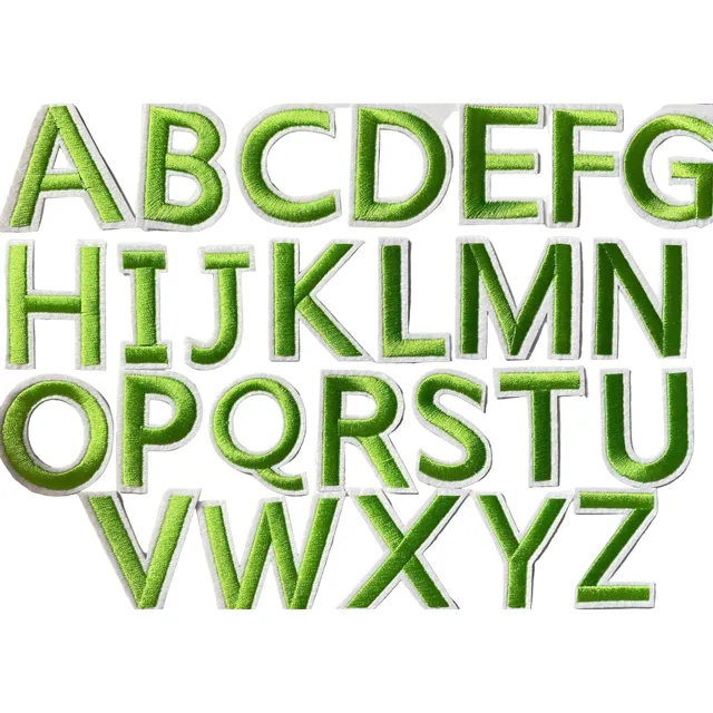 Slugs & Snails Alphabet toppe termoadesive lettera verde singola