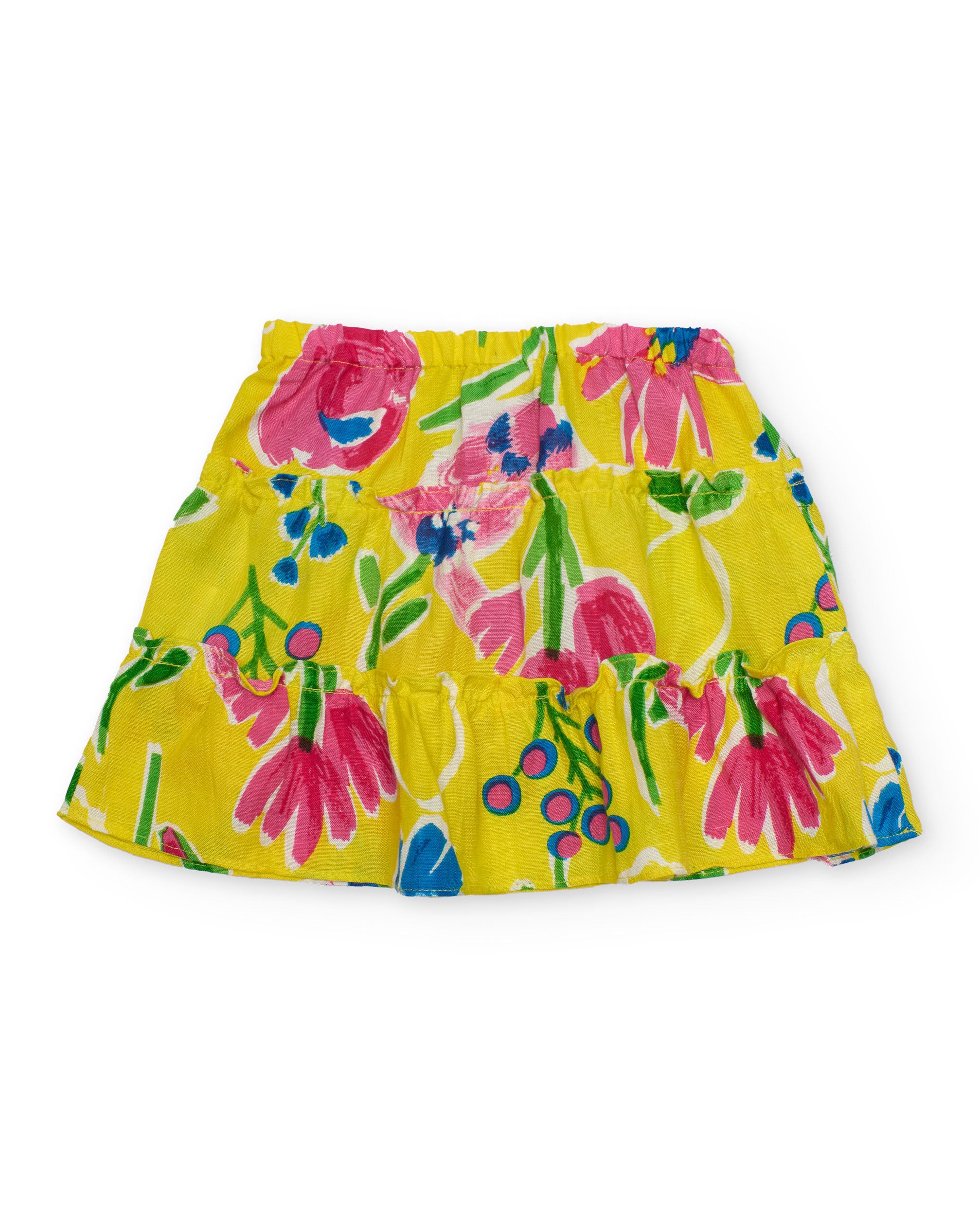 Tuc Tuc gonna bambina gialla a fiori a balze