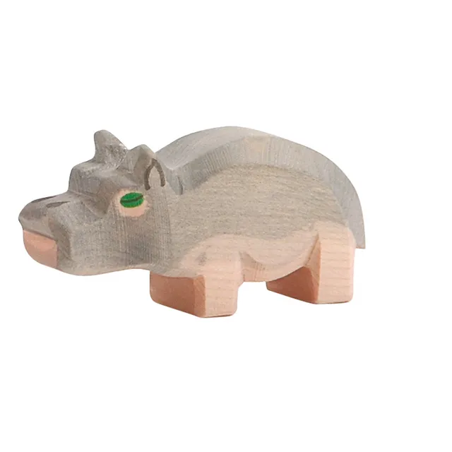 Ostheimer Ippopotamo Piccolo Figura in Legno Animale 5 cm