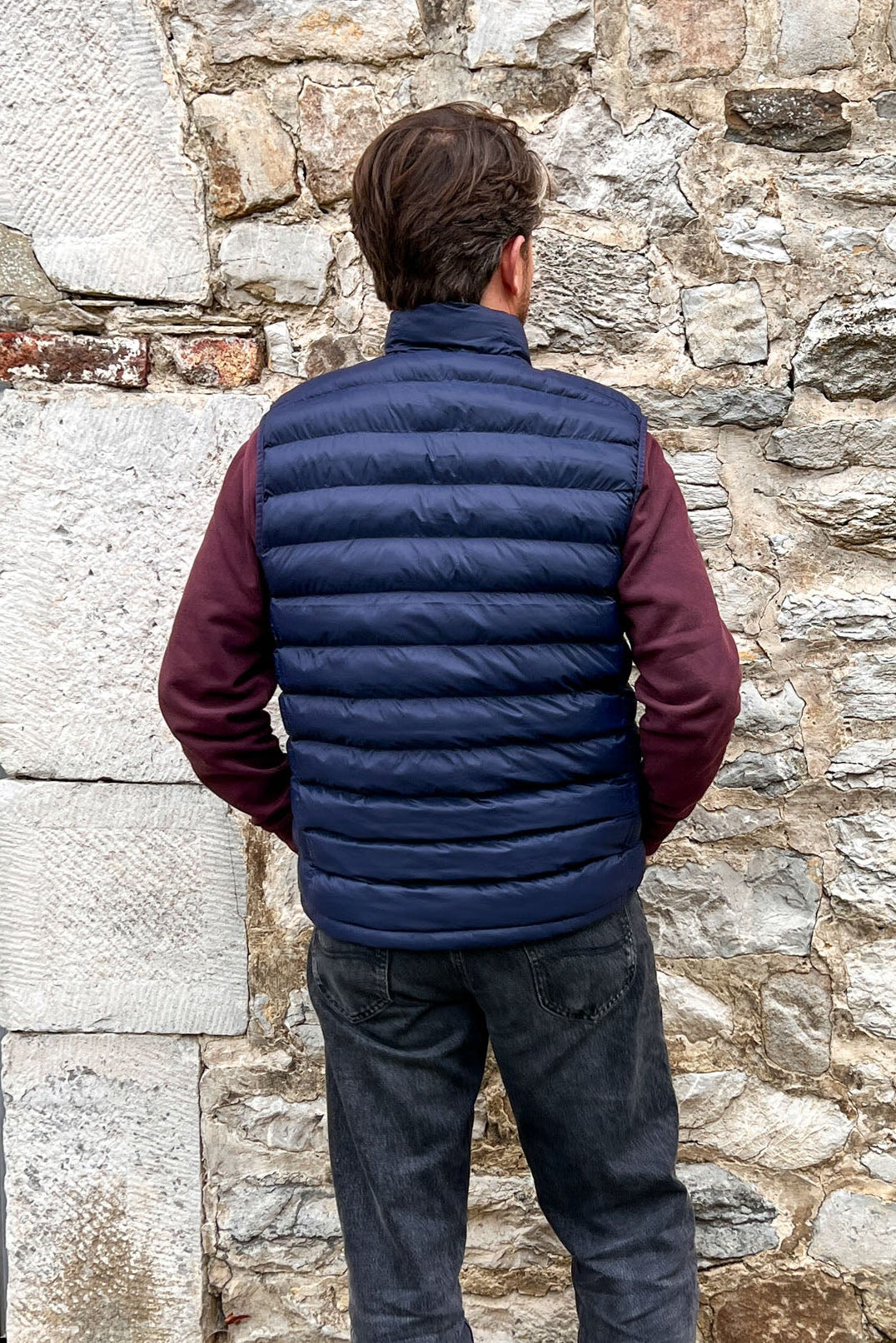Ella and Rapha Bodywarmer gilet navy uomo teddy