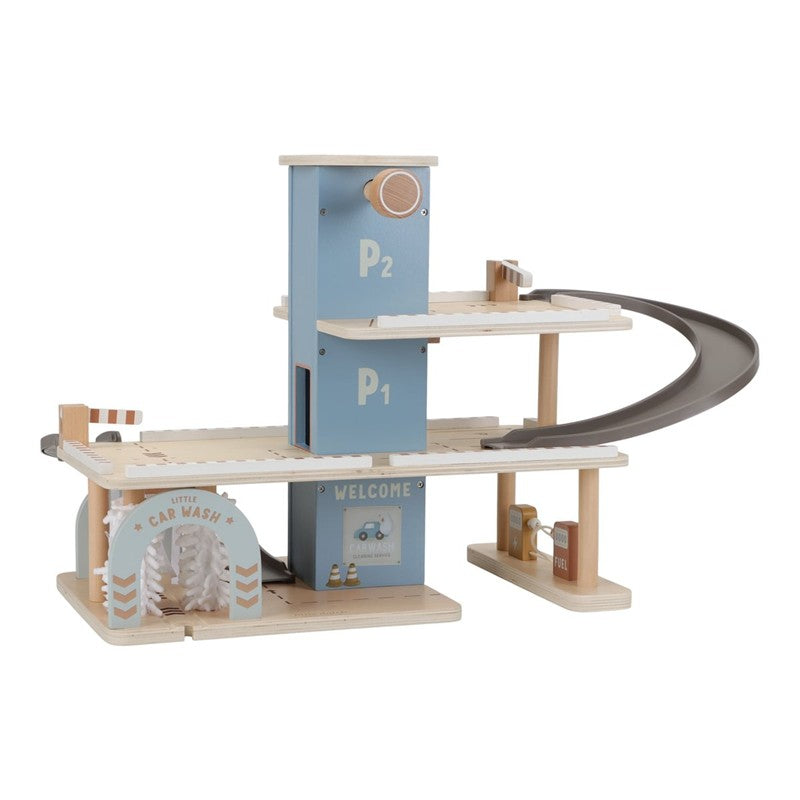Little Dutch garage parcheggio in legno con veicoli