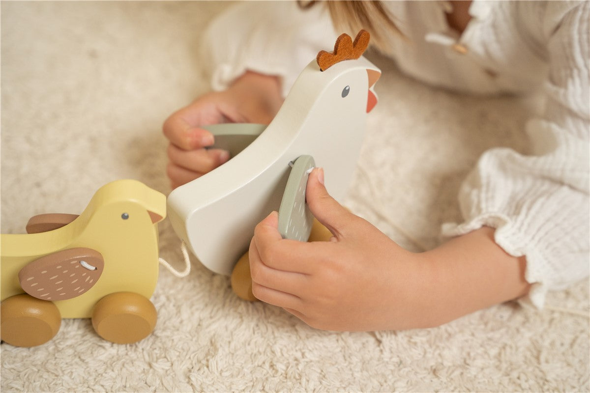 Little Dutch Little Farm Trainabile Pulcini Legno