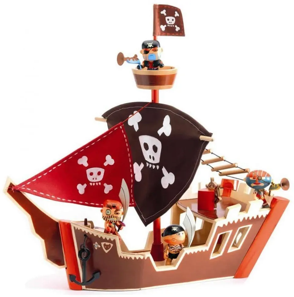 Djeco Arty Toys Vascello pirati nave legno 4 anni