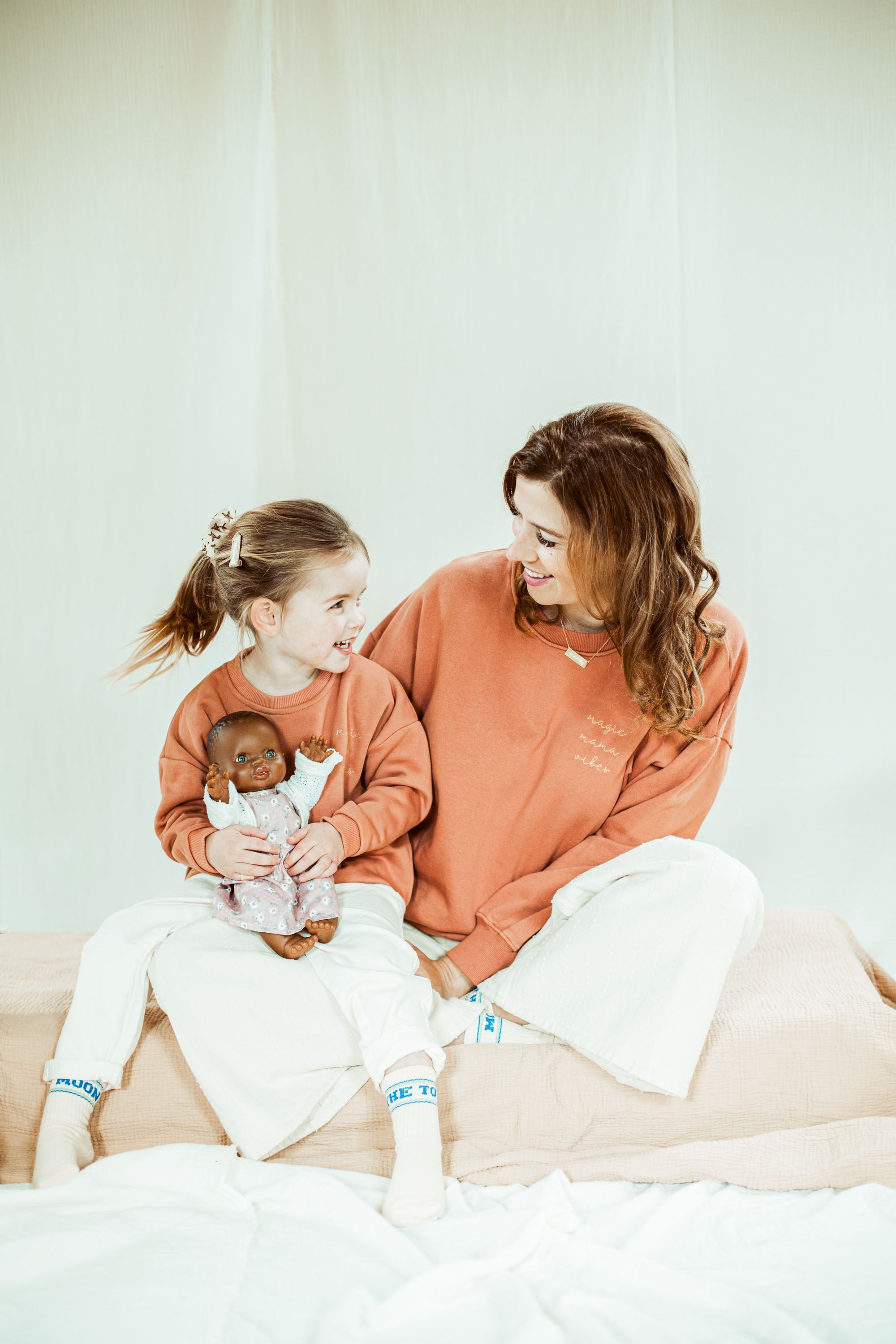 Ella and Rapha Mama felpa donna terracotta taglia unica