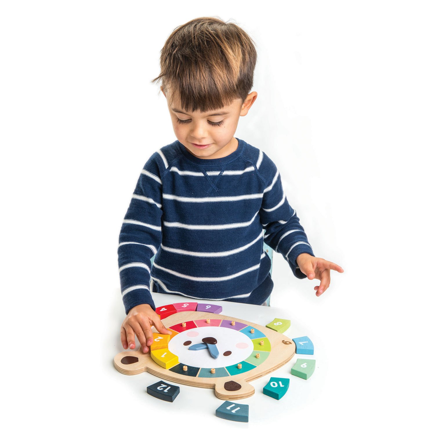Tender Leaf Orso puzzle orologio legno didattico 3 anni