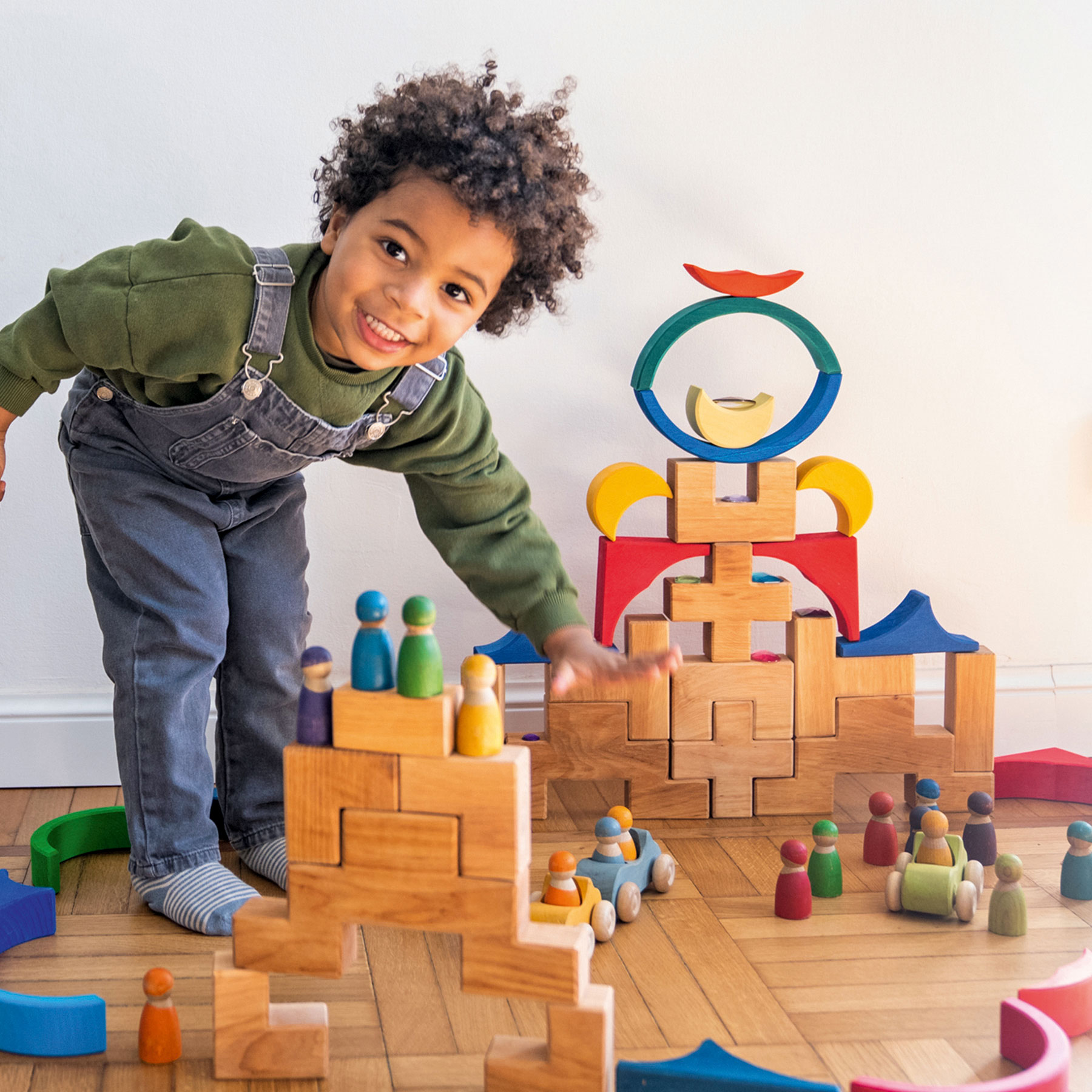 Grimm’s Stairway set costruzioni legno naturale 19 pezzi