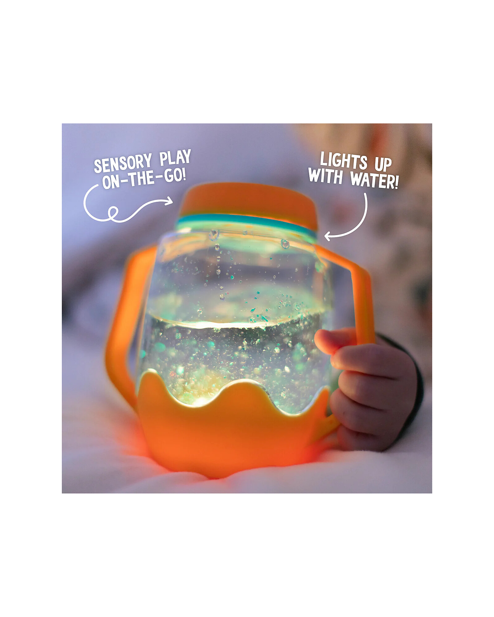 Glo Pals Barattolo Gioco Sensoriale Orange con Luce