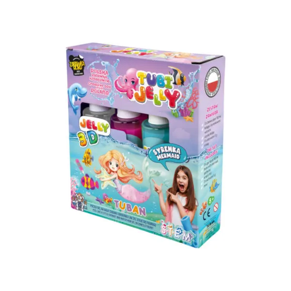 Tuban Jelly Tub Mermaid set figure gel 3 colori