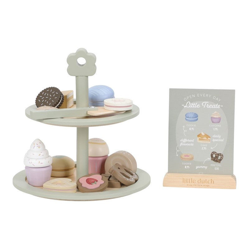 Little Dutch alzata dolci legno 3 piani con pasticcini