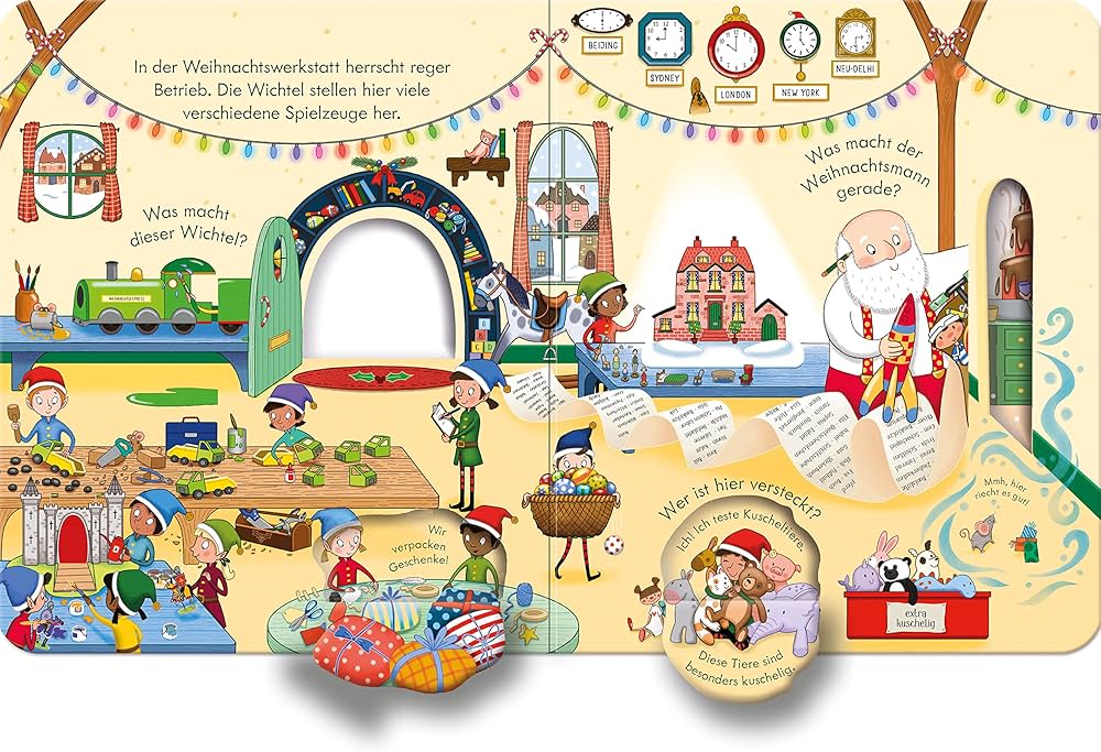 Usborne Libro cucù Natale libro cartonato 16 pagine