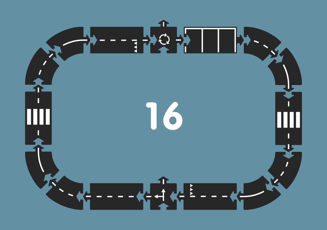 Waytoplay Expressway Pista Macchinine 16 Pezzi