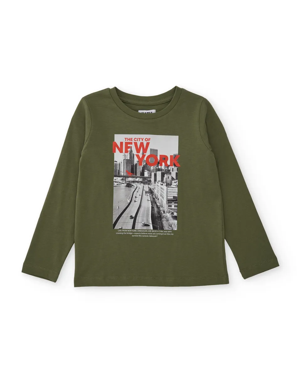 Tuc Tuc Urban Flux maglia bimbo verde oliva manica lunga