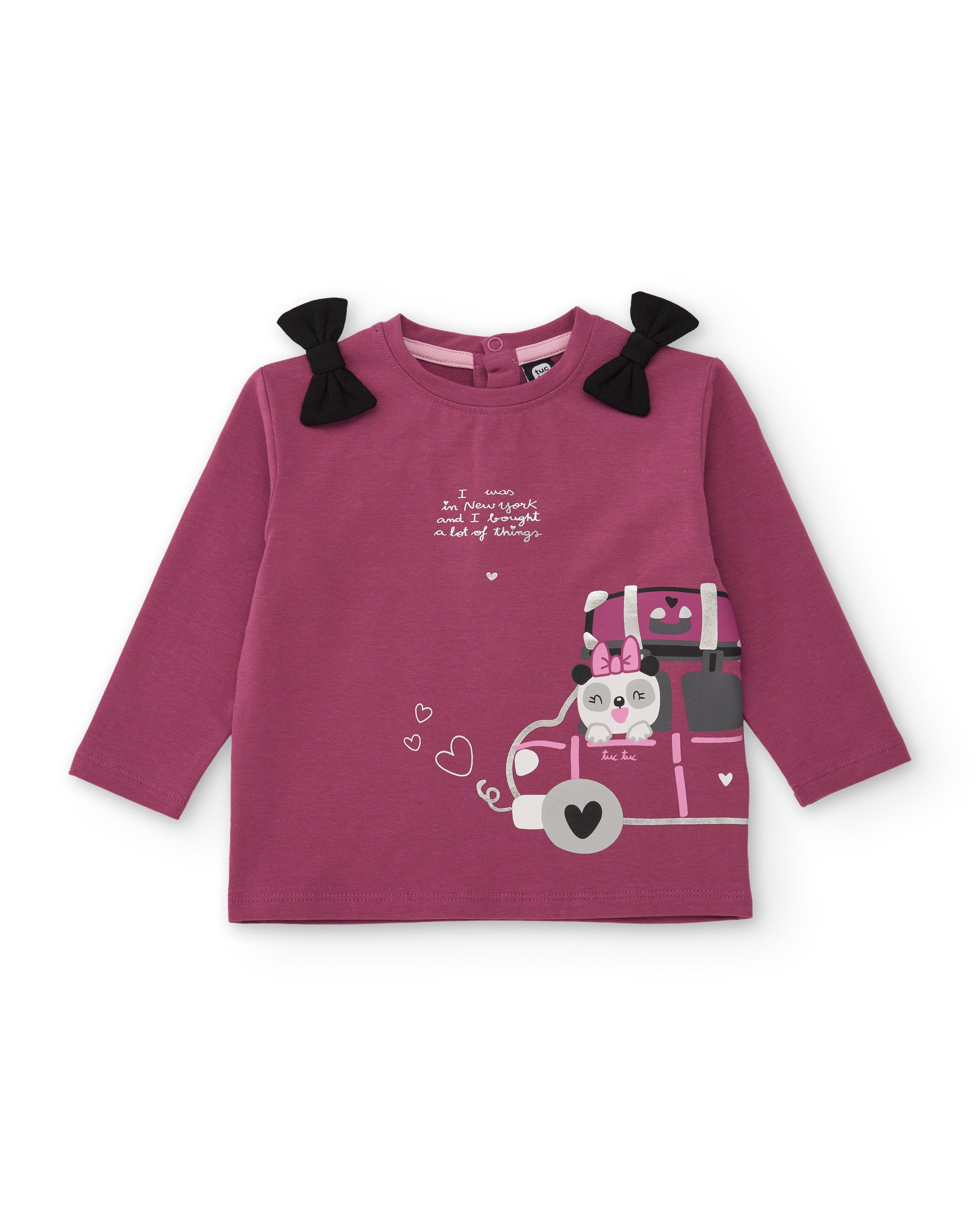 Tuc tuc maglia bambina viola maniche lunghe