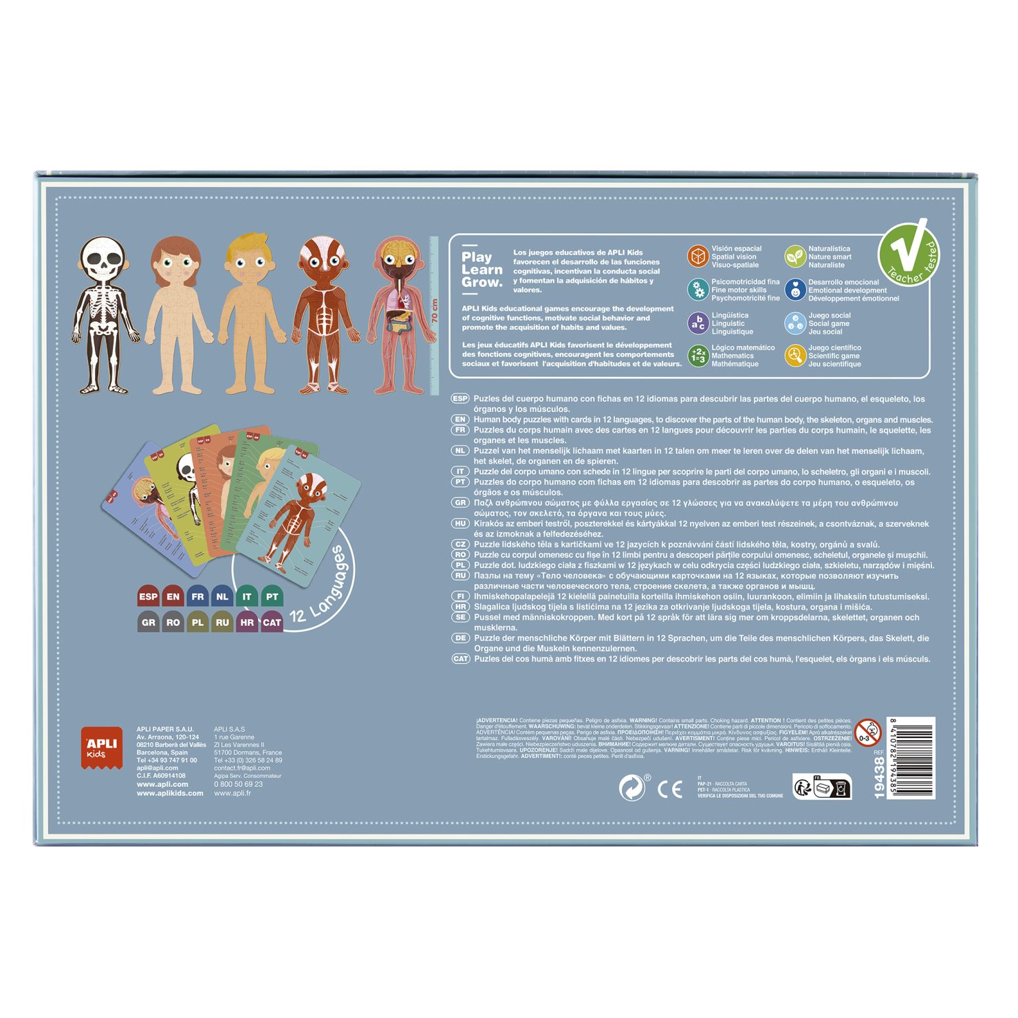 Apli Kids corpo umano puzzle gigante 240 pezzi