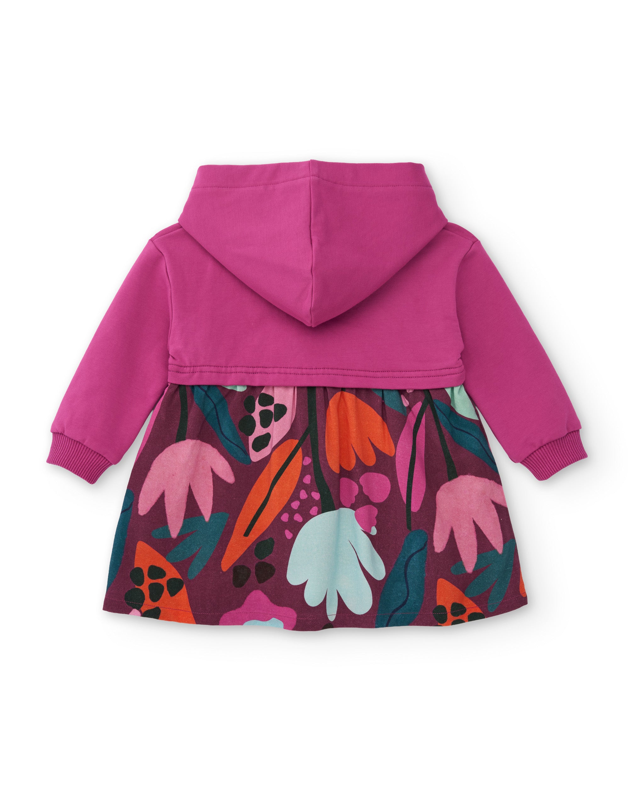 Tuc Tuc vestito bambina cappuccio fiori viola