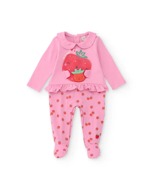 Tuc Tuc pagliaccetto neonata fragole rosa