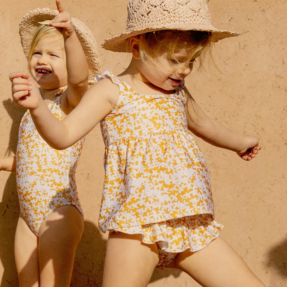 Ella and Rapha Apple Blossom tankini bambina bianco UPF 50+