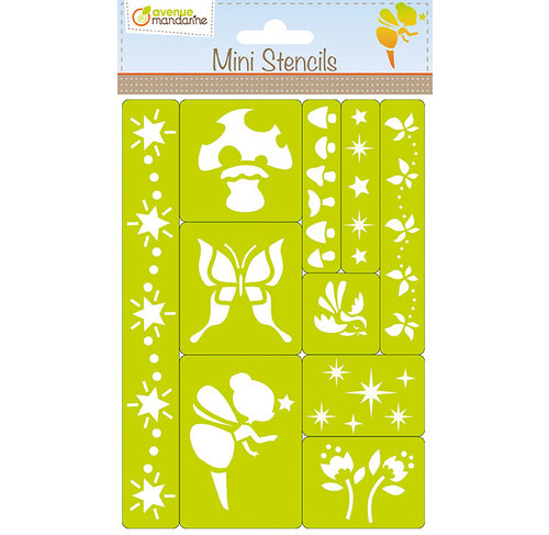 Avenue Mandarine Fate mini stencil disegno 10 pezzi