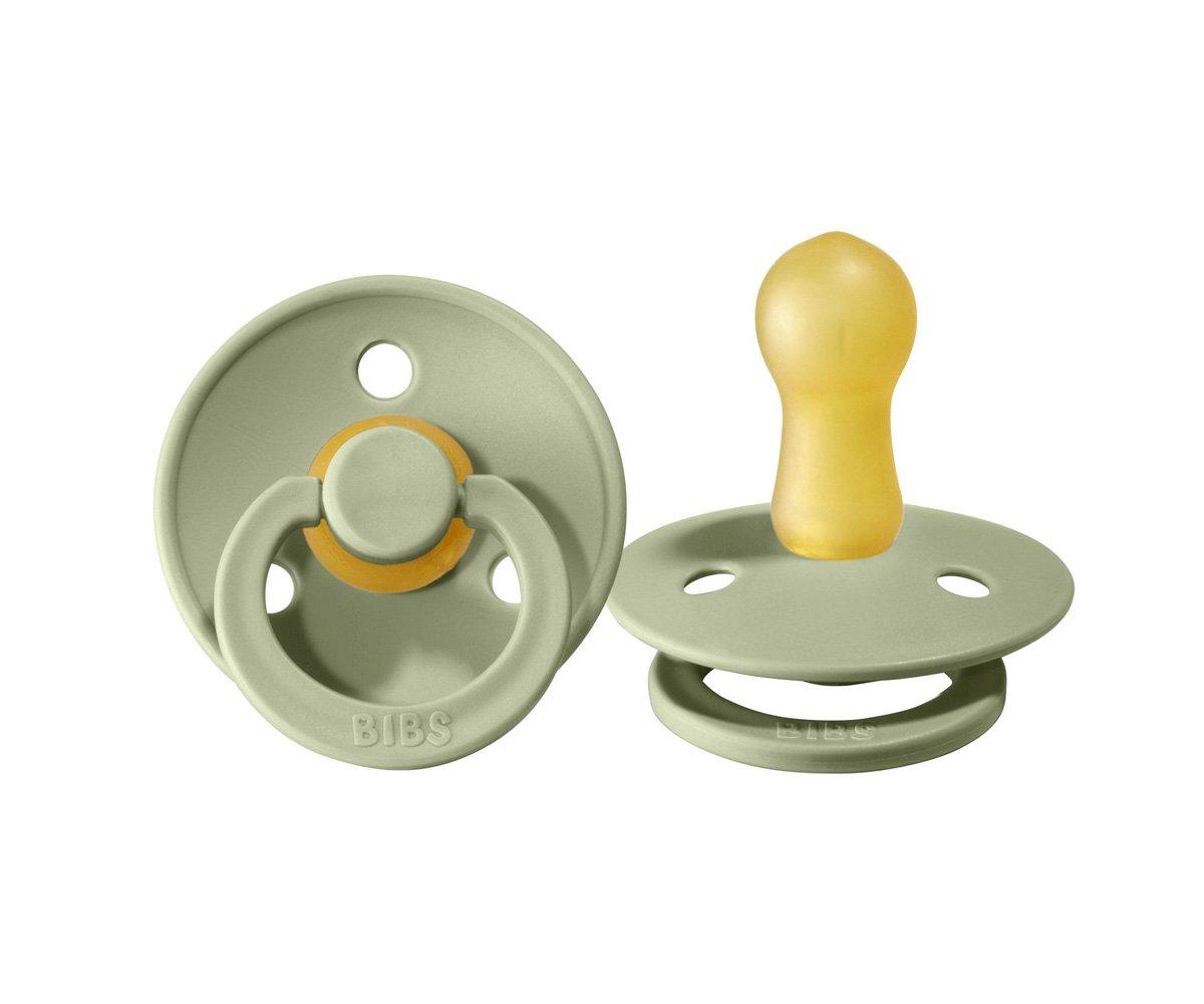 BIBS Colour Round ciuccio caucciù pack 2 sage cloud