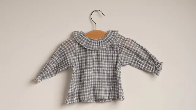 Mebi Vichy camicia neonato quadretti azzurri cotone