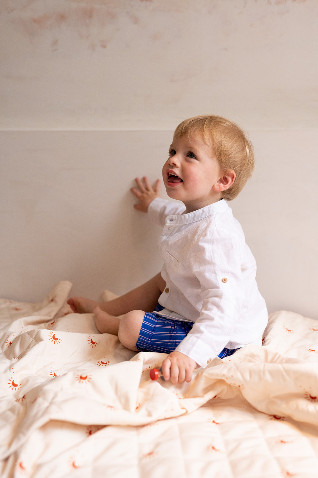 Ella and Rapha Azur costume shorts bimbo righe blu
