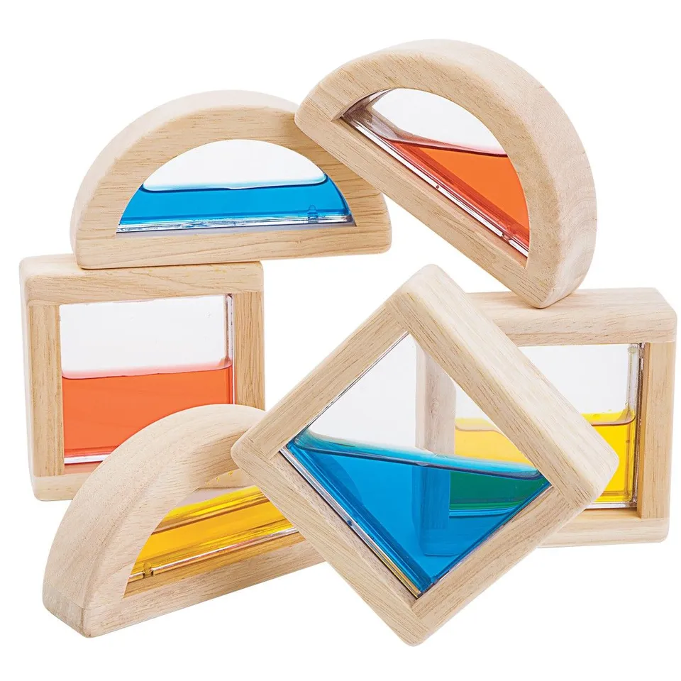 Plan Toys Water Blocks blocchi sensoriali colori 6 pezzi