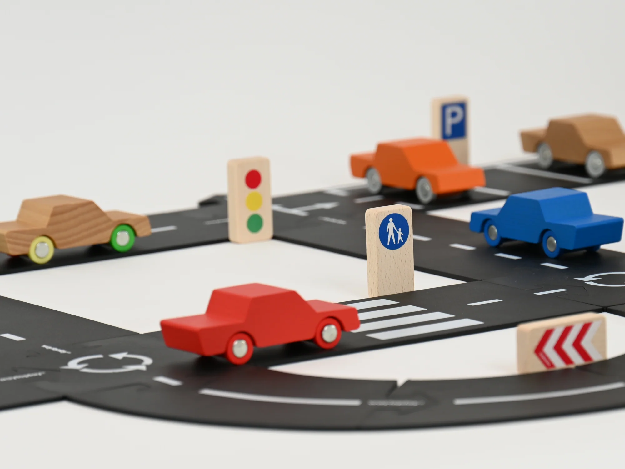 Waytoplay Traffic segnali stradali legno 8 pezzi